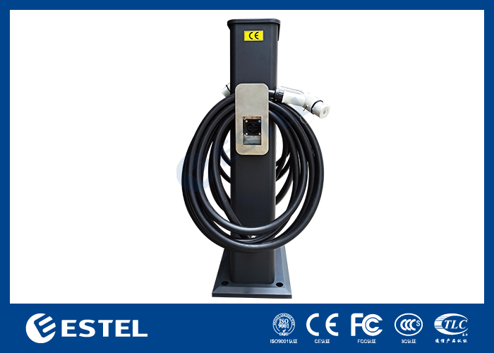 Наружная электромобильная станция зарядки электрического транспорта с переменным током 3 фазы 22 кВт зарядка электрического транспорта с кабелем 5М