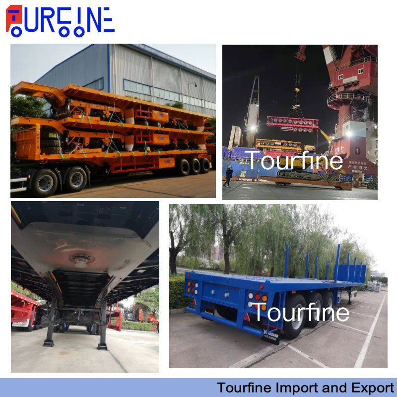 3 Axle Log Timber Semi Trailer with Side Stakes for Long Wood Transportation
