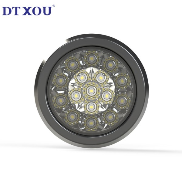 E-MARK DOT Approved 24V LED Truck Light Universal Round Tail Light for Reverse Back up