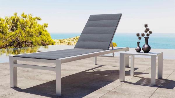 Outdoor Sun Lounger Patio Pool Chair Aluminum Material Poolside Furniture Beach Lounger chair