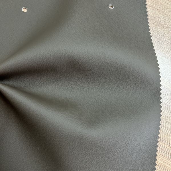 1.05mm Embossed PVC Leather Fabric with velvet fabric for Sofa and Furniture