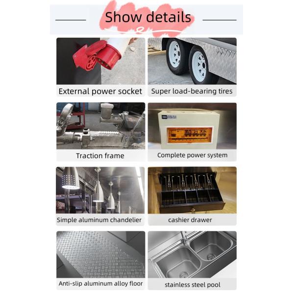 220v Voltage Towable Food Trailer with Integrated Design and Full Kitchen