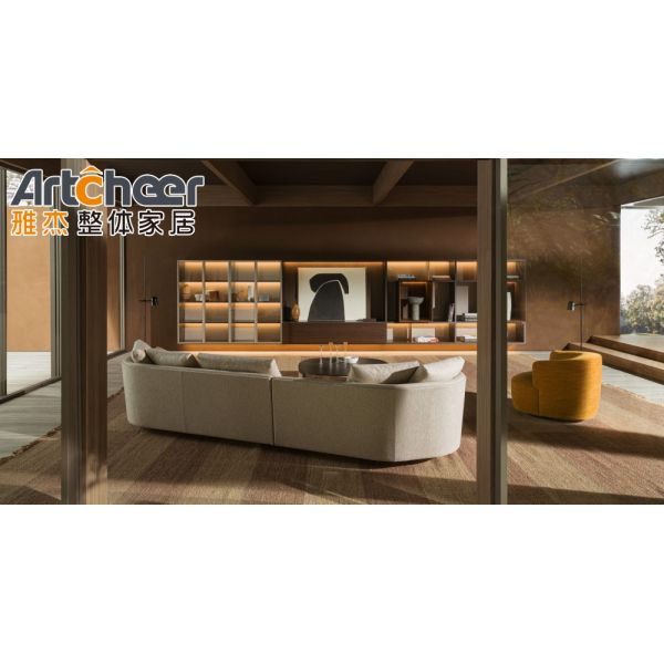 Modern Adjustable Height TV Cabinet with Customized Size and Eco Friendly Material for Living Room