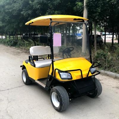 Carrinho de minigolfe amarelo 60V 2 lugares EUV Veículos utilitários elétricos