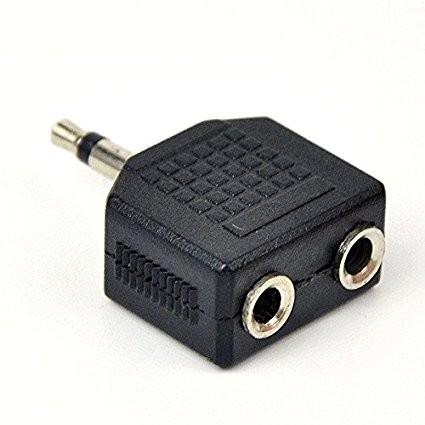Audio Cable Connectors , 3.5mm Mono Male to Dual Port 3.5mm Mono 2 Female Splitter Adapter