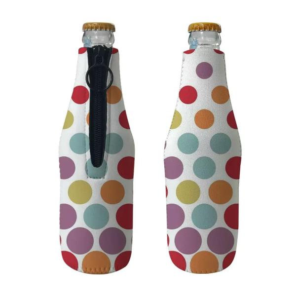 Refroidisseurs à sublimation avec logo personnalisé avec fermeture éclair - Refroidisseur de canette à sublimation 12 oz