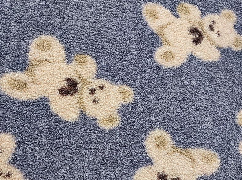 Teddy Bear Sherpa Fleece Fabric 330 Gsm 100% Polyester Bear Printed