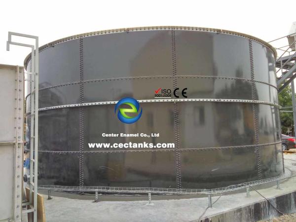 O vidro fundiu os tanques de armazenamento de aço das águas residuais do telhado/tanque municipal do tratamento de esgotos