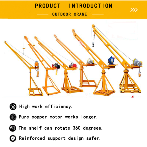 ML500 500kg 800kg 1000kg Monkey Lift Mini Construction Crane Max. Lifting Height 30m