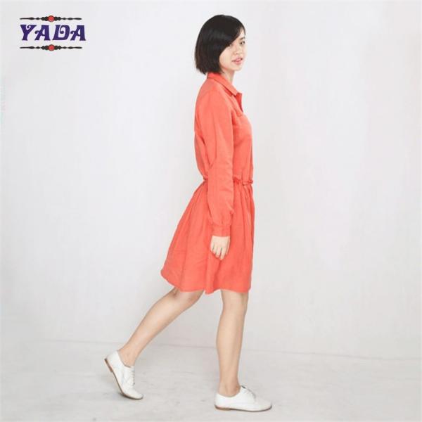 Mulheres de manga longa algodão e linho verão casual magro 2018 moda vestidos de mulheres i vestidos de senhoras com preço baixo