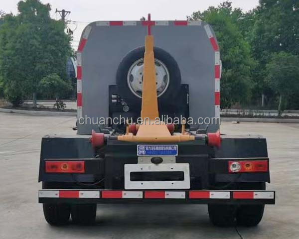 Pure Electric Self-Handling Garbage Truck with Hook Lift and Compactor Container Energy Type
