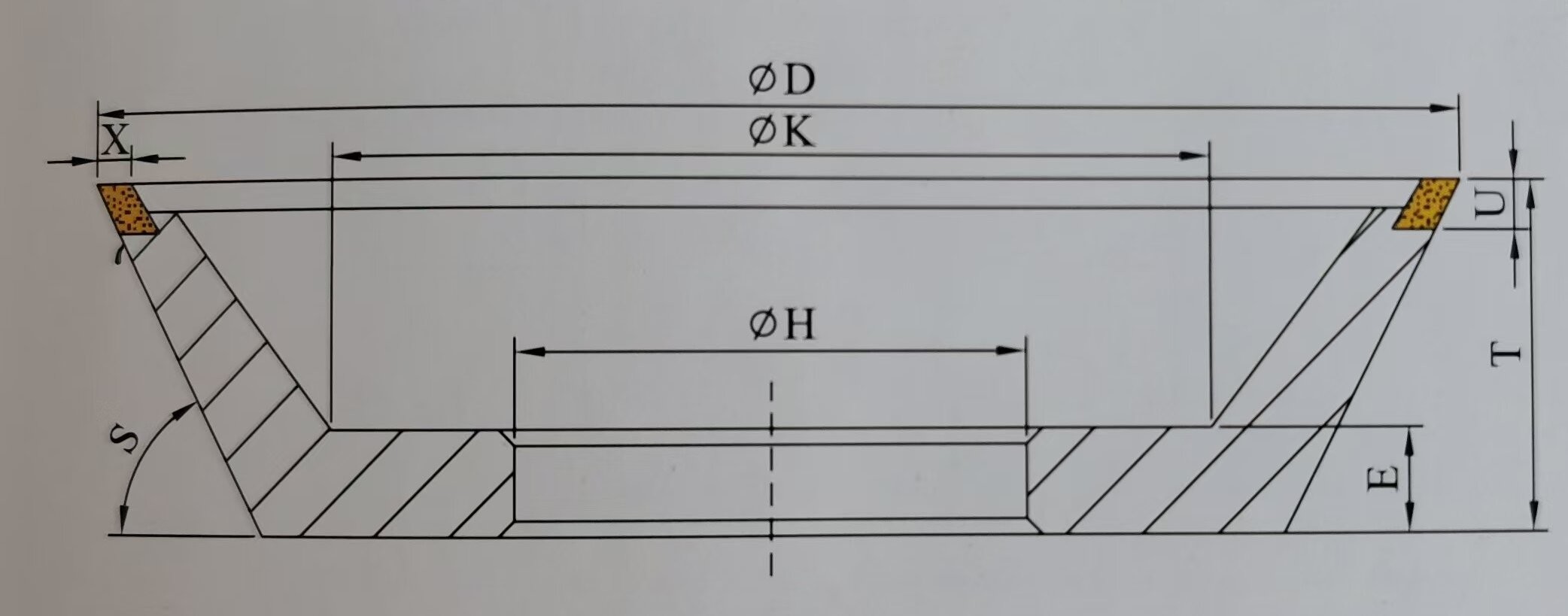 Diameter 100mm 11V9 Cup-shaped Resin Grinding Wheel