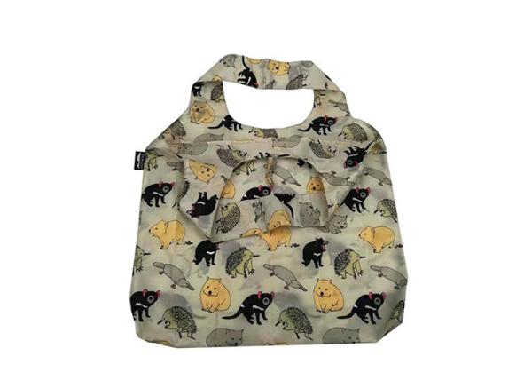 Cartoon Pattern Fold Up Tote Bag Large Size Water Resistant For Grocery