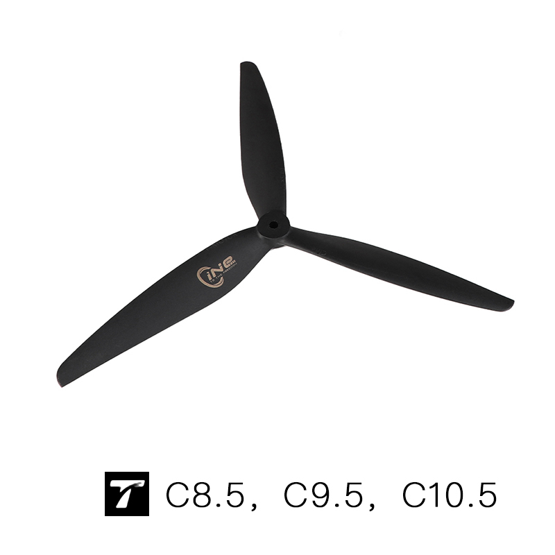 1Pairs 7.5X4.6 8.5X5 9.5X5 10.5X5 T-Hobby Plastic Propeller 3 Blades Black Carbon Reinforced Nylon For Rc Fpv Drone