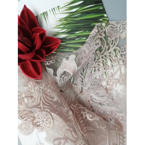 70 yards Lace Table Cloth Pink Embroidered Lace Fabric