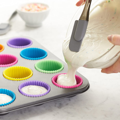 Multicolor Silicone Muffin Liners Reusable Bulk Kitchen Supplies