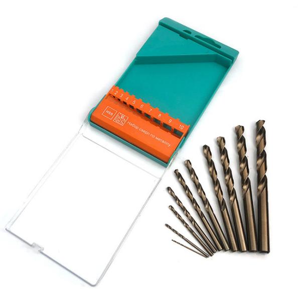 буровой наконечник извива кобальта титана плакировкой 10pcs/Set на металл 118 градусов