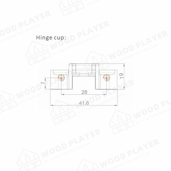 dobradiça hidráulica próxima macia grossa de 22mm-28mm para o armário