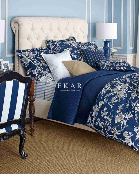 Modern Bedroom Furniture Simple Design Wooden King Size Sleigh Bed
