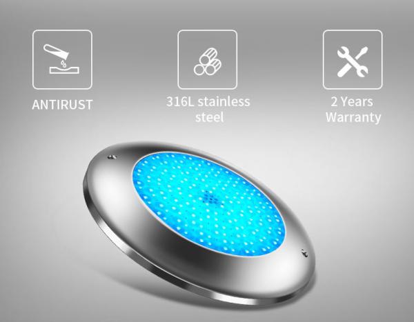 RoHs 12V 24V Wall Mount Pool Light , Resin Filled Underwater LED Fountain Lights