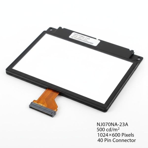 7Inch Innolux Car LCD Display NJ070NA-23A with 500 cd/m² Brightness 1024×600 Pixels and 40 Pin Connector