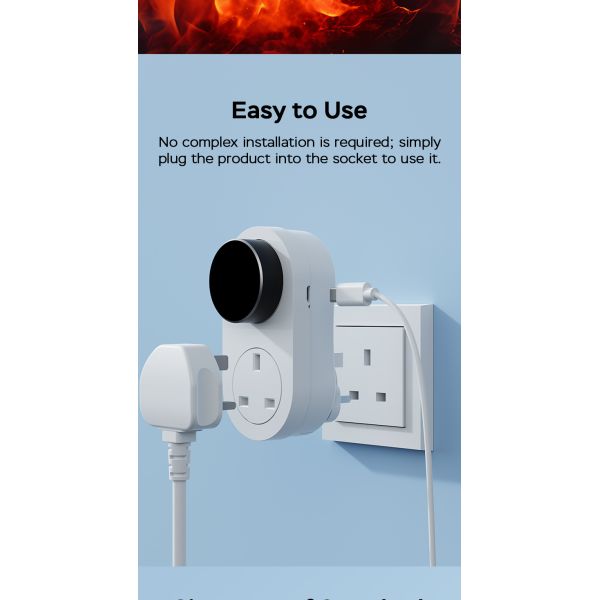 SIXWGH Smart Wi-Fi for Plug-in Thermostat 16A LED Screen APP/Voice Remote Control Heating Cooling NTC Sensor Home Aquarium