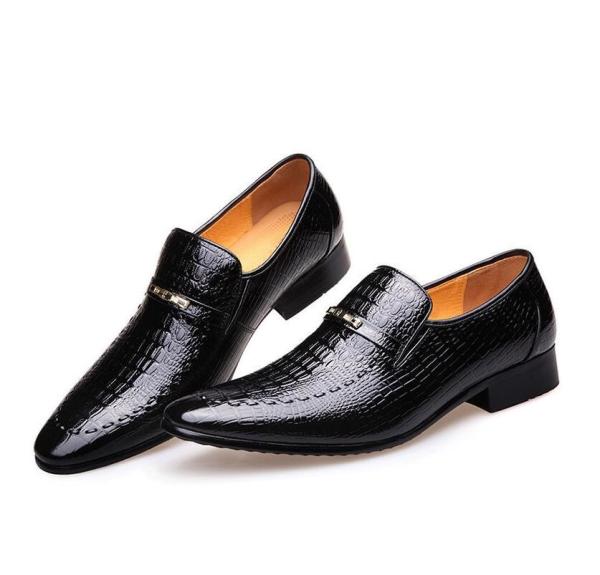 High Quality Men Business Leather Shoes Imitating Crocodile Pattern Leather Shoes