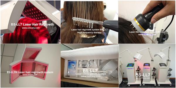 Low Level Aser Treatment For Thinning Hair / Hair Loss , Hair Growing Machine