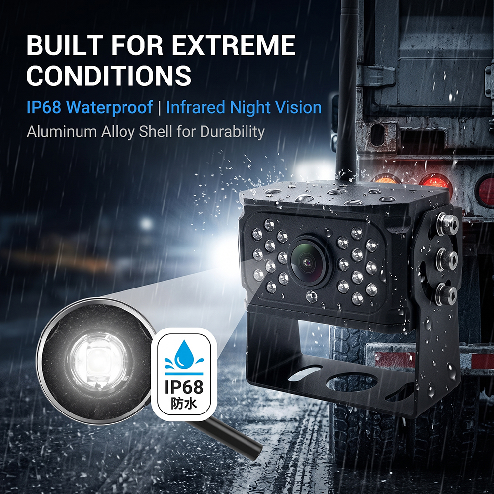 10.1 inch Wireless Security Camera Kit with Color Night Vision and IP67 Waterproof Smart Video Monitoring System