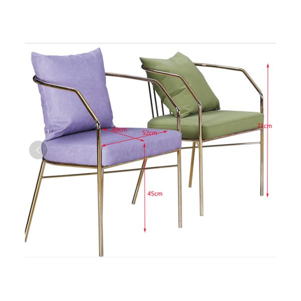 No Deformation 73cm 52cm Faux Leather Dining Chairs