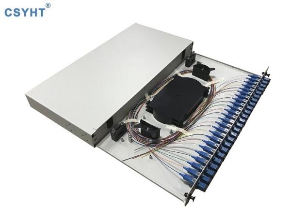 Steel Sliding 1U 19 12cores ODF Fiber Optic Patch Panel