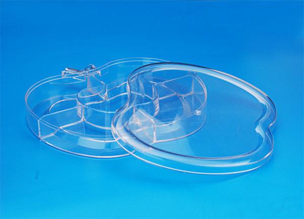 Transparent Round Plastic Food Containers Food Grade PS Material Crown Lid Sealing