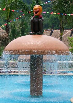 Ancient Mushroom Aqua Play Water Park Equipment / Water Spray Game