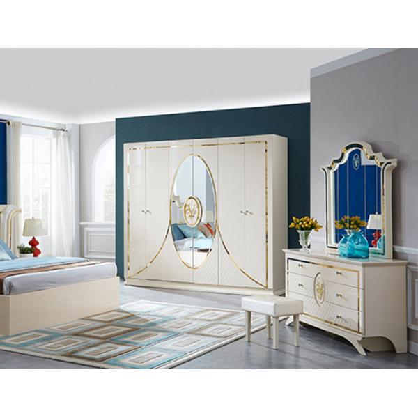 Cabrini MDF Modern Apartment Bedroom Sets Furniture ODM OEM Low Key Luxury