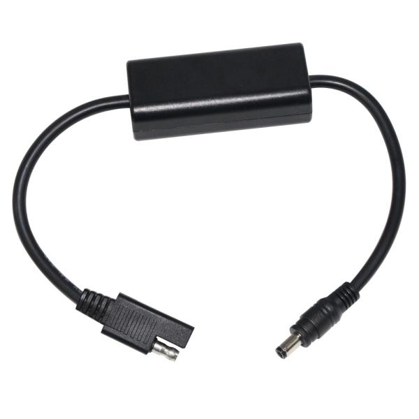 12V to 5V DCコンバーターケーブル、マイクロUSB付き、車載充電用、ブラック
