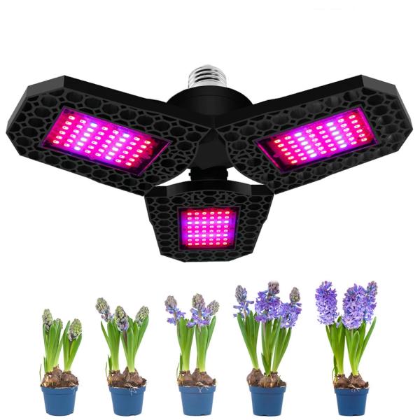 O diodo emissor de luz dobrável de E27 E26 8000lm cresce claro para plântulas floresce hidropônico