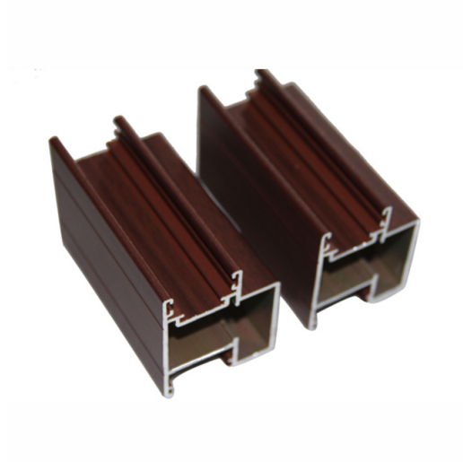 6063 T5 Heat Transfer Wood Grain Aluminum Profiles