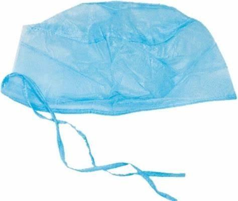 Disposable Bonnet Medical Non Woven Head Covers Pleated Bouffant Caps  For Nurses