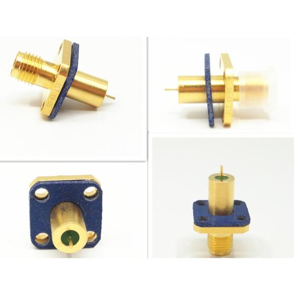 Bâti hermétique de trou du connecteur femelle quatre du joint SMA d'auget de verre