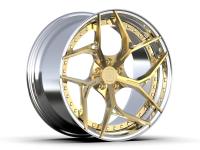 Porsche Golden 114.3 Pcd 2 Piece Forged Wheels Gloss Rims Forged Hubs