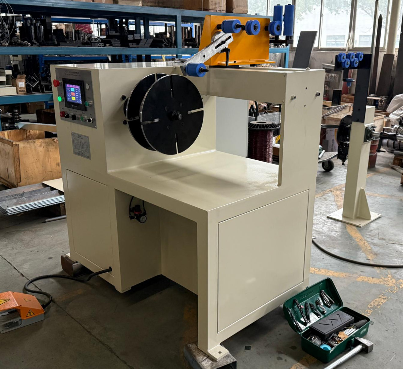 Automatic Transformer Coil Winding Machine with 2.2kw Power, 400rpm Winding Speed, and Emergency Stop Safety Feature
