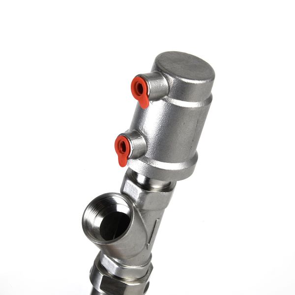 DN15 Pneumatic Angle Stainless Steel Beverage Filling Valve Extended Rod Anti-Drip for Water Oil Control General Application
