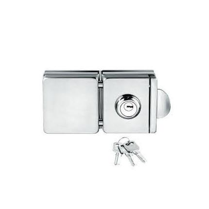 Glass door locks LC-008, stainless steel 304 plate, finishing satin or mirror