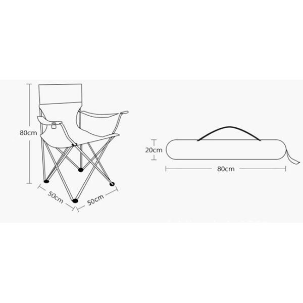 Steel Tube Foldable Camping Chair , Coxford Cloth Folding Arm Chair 50cmx50cm