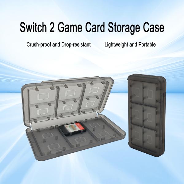 Double-Sided 12 Slots Portable Plastic Game Card Case for Nintendo Switch 2