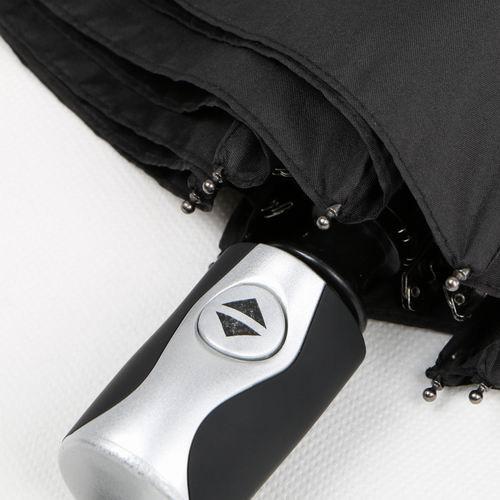 21 inch black auto open close umbrella with black pongee for promotion