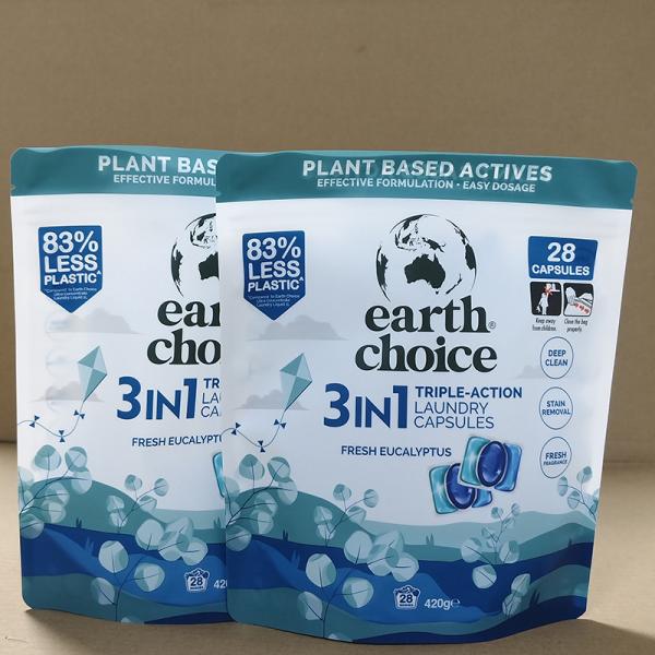 Custom Printed Multi-Layer Detergent Bags for Powder and Liquid