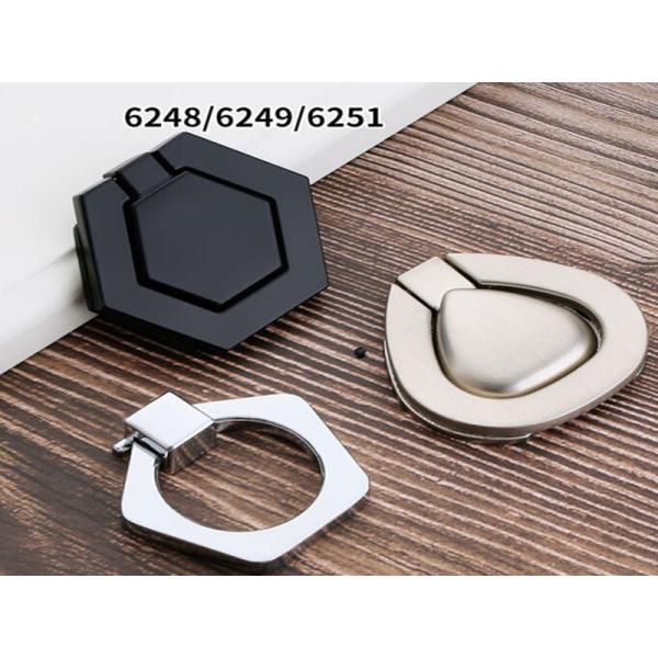 Brush Brass Hidden Drawer Pulls Kitchen Cabinet Knobs / Closet Square ring Pulls Furniture Fittings