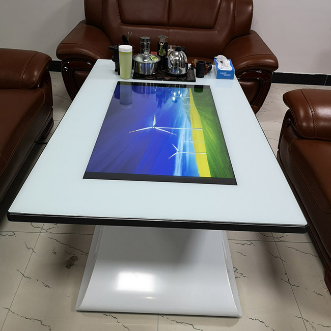 43 Inch Interactive Touch Screen Smart Table LCD Advertising Display For Coffee Meeting