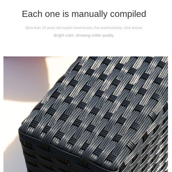 Popular Modern Garden Hotel Courtyard PE Rattan Curved Diâmetro 3M Sofa Set